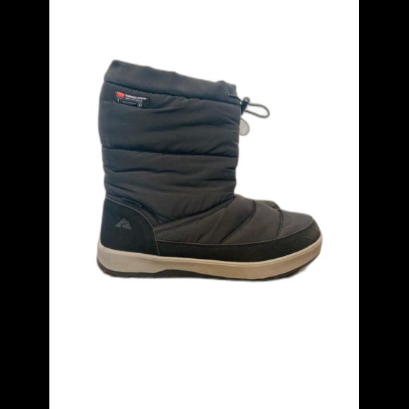 Mens Ozark Trail 12 Black Quilted Winter Boot with Gray Sole Snow Boots main image 12